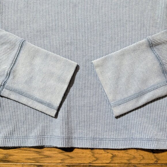 aerie waffle long sleeve t shirt blue size large - Picture 8 of 14